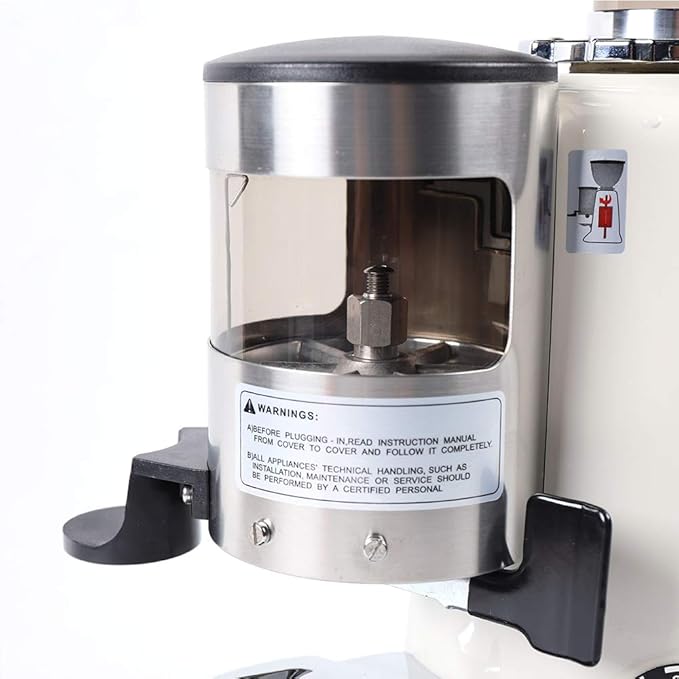 Electric Coffee Bean Grinder, 110V Tapered Burr Coffee Grinder, 1200g Commercial Espresso Grinder 350W Heavy Duty Cast Aluminum Body, Hopper Capacity Espresso Bean Milling Machine