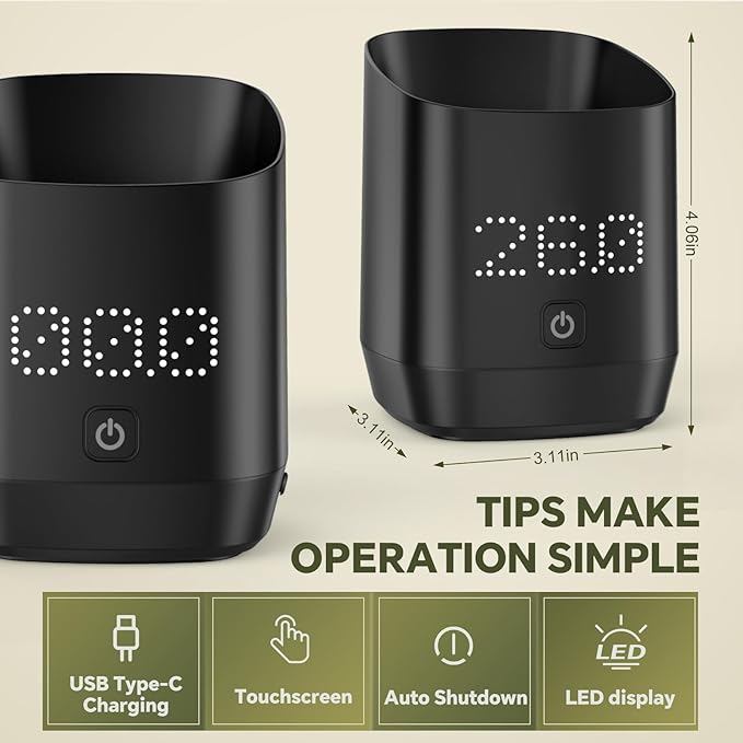 Digital Dosing Cup for Espresso with LED Scale - High Precision Coffee Grounds Measurer, Barista-Strength Brewing Accessory & Perfect Coffee Lover Gift (Black, Sleek Design)