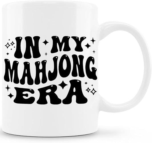 Mahjong Gifts Coffee Mug - Gifts for Mahjong Players Mug, Mahjong Gifts for Women Men, Mahjong Accessories and Gifts, in My Mahjong Era Ceramic Coffee Mug 11 oz