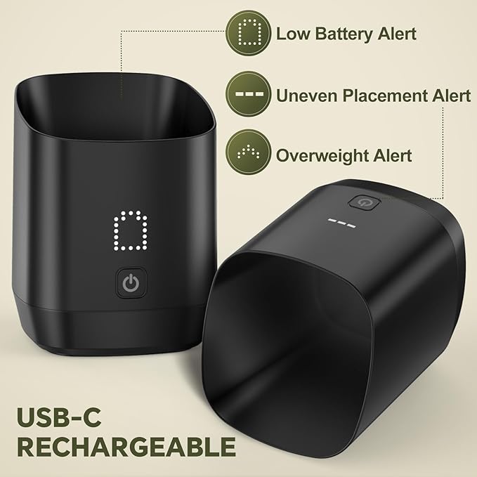 Digital Dosing Cup for Espresso with LED Scale - High Precision Coffee Grounds Measurer, Barista-Strength Brewing Accessory & Perfect Coffee Lover Gift (Black, Sleek Design)