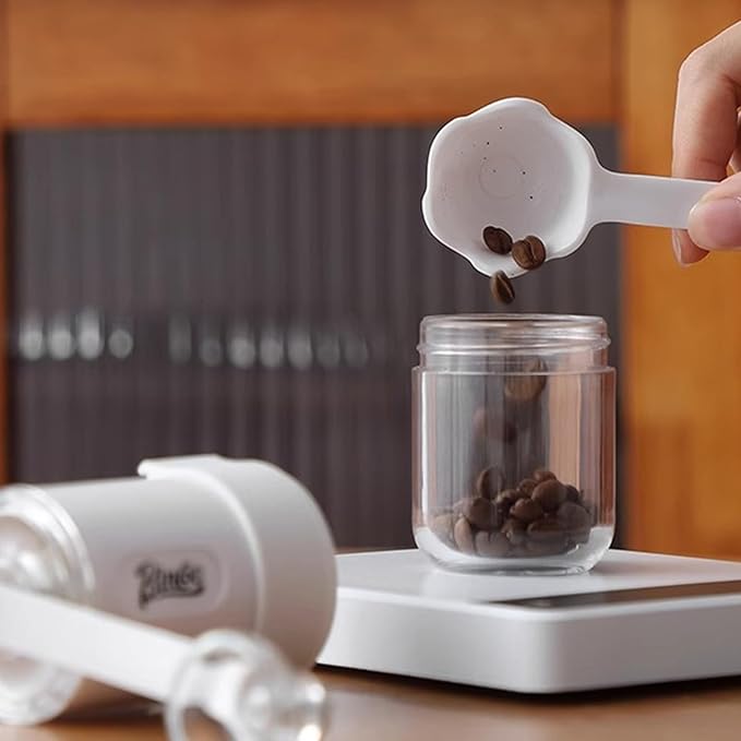 Manual Coffee Grinder, Portable Adjustable Bean Mill Small Hand-Cranked Coffee Grinding Tool for Home Travel (Pink)