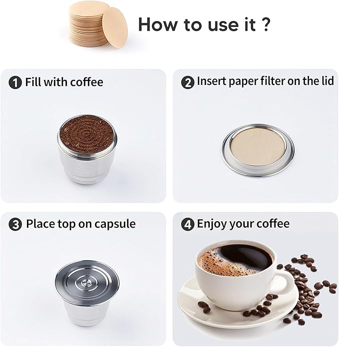 800 Count Espresso Coffee Filters, 64 mm Unbleached Round Coffee Paper Filter for Espresso Machine, Disposable Coffee Filter Compatible with Espresso Coffee Maker
