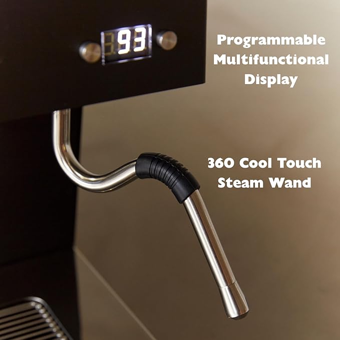 Ascaso Steel PID Programmable Espresso Machine w/Volumetric Controls, Single Thermoblock, 120V (SINGLE, POLISHED)