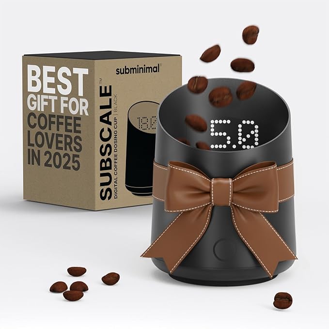 Subminimal Subscale Digital Dosing Cup with LED Display – Sleek & Precise Scale - Dosing & Brewing Accessories, Measures Coffee Grounds for Espresso - Black