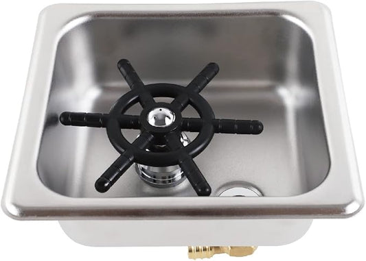 Pitcher Rinser Glass Rinser Espresso Rinser Drain and Drip Tray Solid Brass And 304 Stainless Steel Bar Glass Rinser for Kitchen Sink,Home Kitchen Hotel Cafe Restaurant