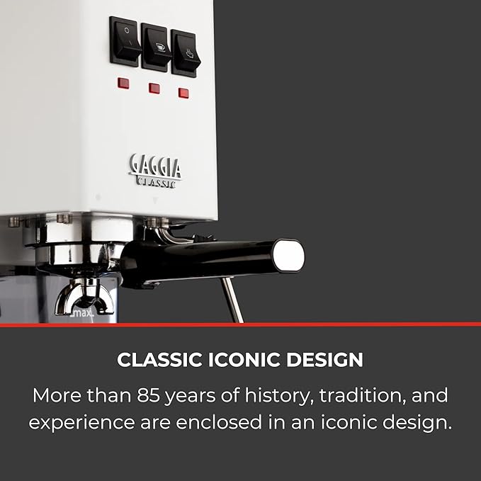 Gaggia RI9380/48 Classic Evo Pro Espresso Machine, Polar White, Small