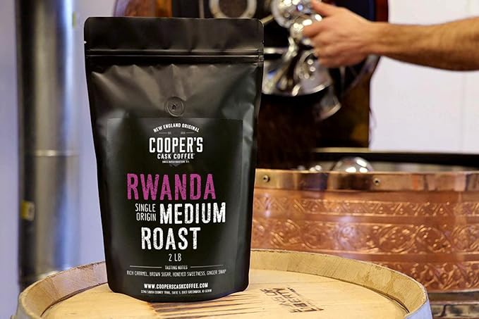 Rwanda Full Bodied Medium Roast Coffee Beans, Single Origin Whole Coffee Beans - 2lb Bag