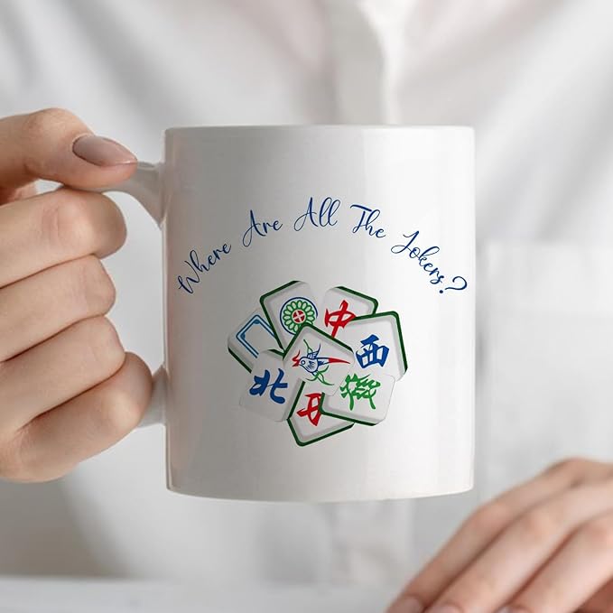 Chinese Mah Jong Tiles mug, Mahjong Player Gifts for women, Gifts for Mahjong Lovers Coffee Tea Mug 11 oz