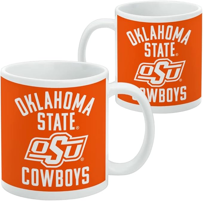 Oklahoma State University Cowboys Ceramic Coffee Mug, Novelty Gift Mugs for Coffee, Tea and Hot Drinks, 11oz, White