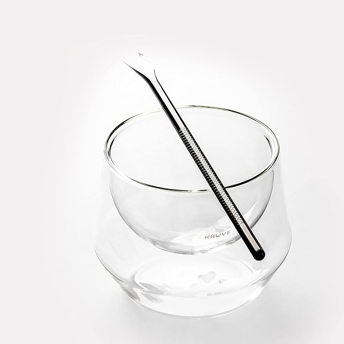 KRUVE Coffee Brew Stick - 8.6 Inch Stainless Steel (Black) for Agitating Grounds During Brewing with Coffee Stirrers, Coffee Stir Sticks, or Coffee Spoons - Perfect for Pour Over, French Press & More