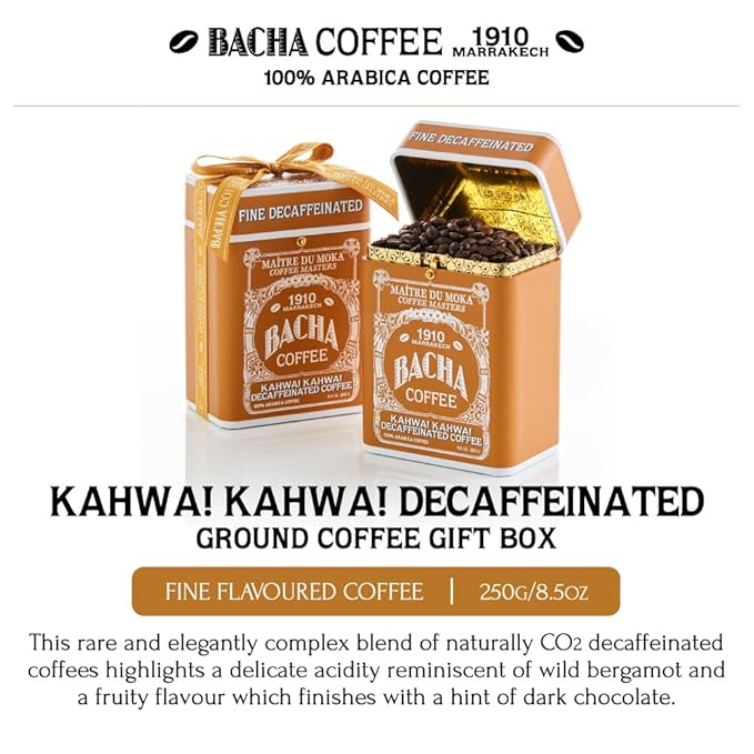 Bacha Coffee | Kahwa! Kahwa! Fine Flavoured, Whole Beans, Medium Dark Roast, 100% Arabica Specialty Coffee, 250g Signature Nomad Collection, Gift Box