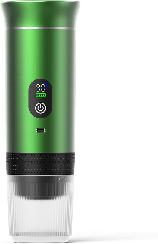 Automatic Espresso Maker – Dual Hot & Cold Brew – 20 BAR Pressure – Compact Portable Coffee Machine with Rapid Heating – Built-In Transparent Cup – Travel-Friendly Design