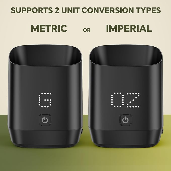Digital Dosing Cup for Espresso with LED Scale - High Precision Coffee Grounds Measurer, Barista-Strength Brewing Accessory & Perfect Coffee Lover Gift (Black, Sleek Design)