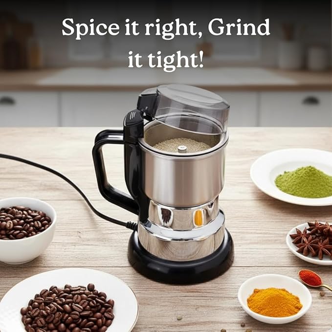 Espresso Bean Coffee Grinder Manual Electric for kitchen | Coffee Grinders for Home Use | Burr Herb Salt Spice Blender Black Pepper Mill Grinder | Coffee Lover Gifts | coffee-grinder | Seed Grinder