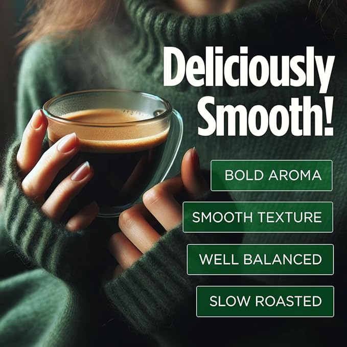 VitaCup Perfect Low Acid Coffee Beans, USDA Organic & Fair Trade, Mycotoxin Free, Dark Roast Guatemala Single Origin, Clean & Pure, Low Acidity, Whole Bean Coffee, 4 bags, 11oz each
