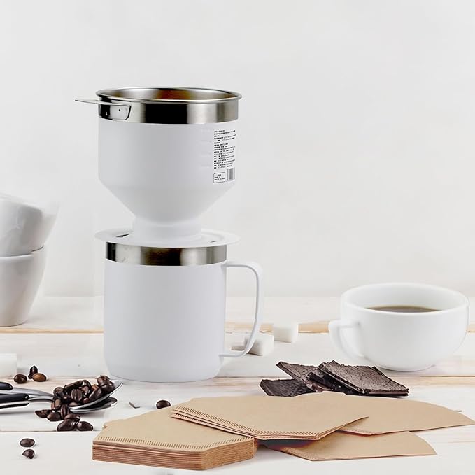 100PCS Coffee Filter Compatible with Stanley Pour Over, Disposable Paper Filters
