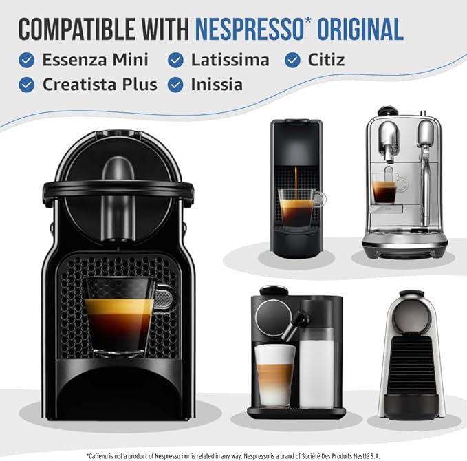 Caffenu Nespresso Compatible Cleaning Pods. 10 Cleaner Capsules. Improved Coffee Flavor. For Nespresso Originaline, Use with Descaling Kit.