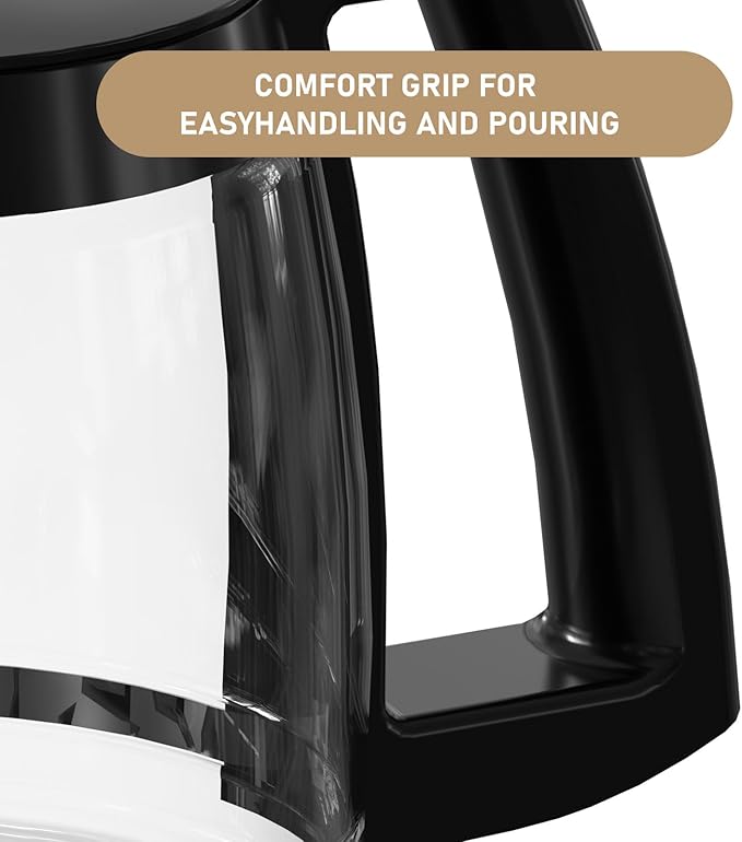 12 Cup Coffee Maker Carafe Replacement Compatible with Cuisinart Coffee Maker DCC-1100BK, DCC-1200, DCC-2650, CHW-12, CHW-12P1, DGB-400, DGB-550BK, DGB-550BK1, DGB-625BC, DGB-700BC, SS-12 and SS-15