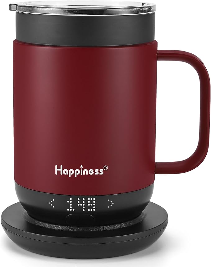 Smart Heated Coffee Mug,16oz Rechargeable Electric Self Heating Temperature Control Coffee Cup