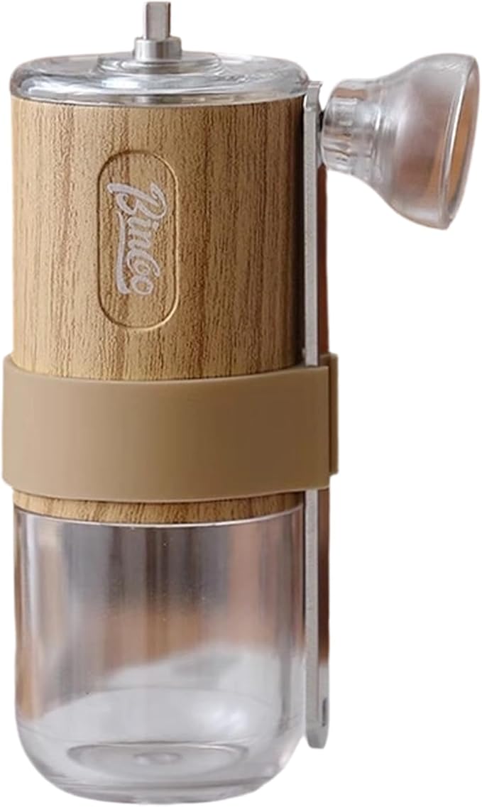 Manual Coffee Grinder, Portable Adjustable Bean Mill Small Hand-Cranked Coffee Grinding Tool for Home Travel (Purple)
