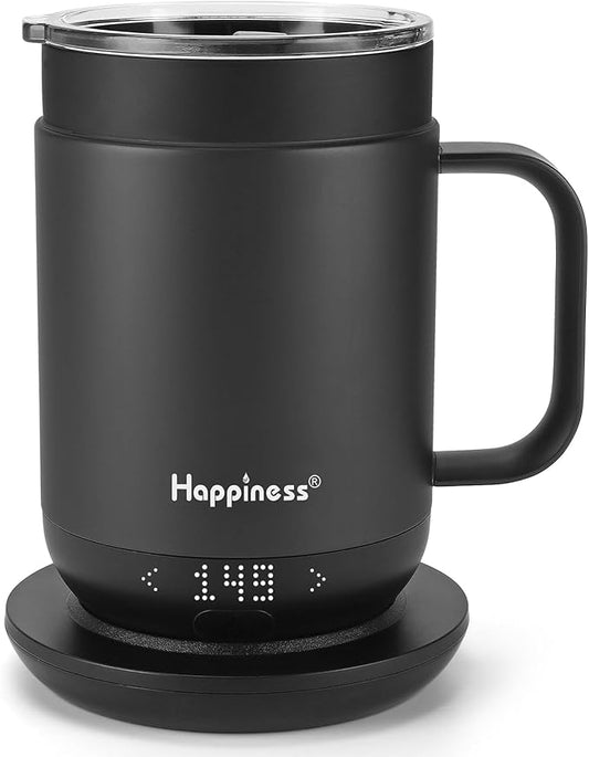 Smart Heated Coffee Mug,16oz Rechargeable Electric Self Heating Temperature Control Coffee Cup