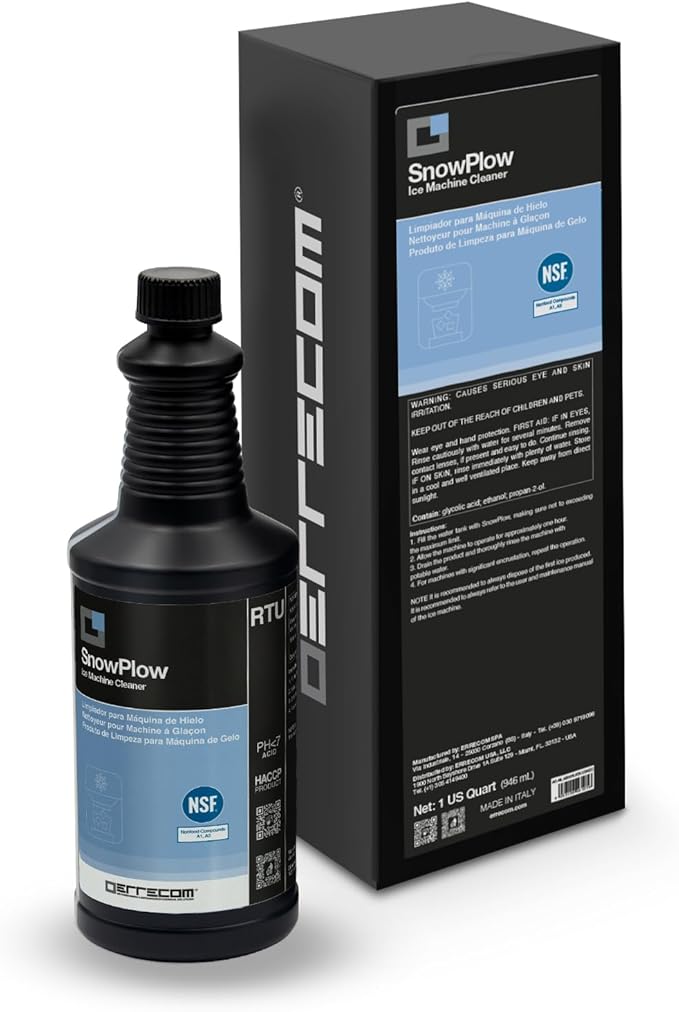 ERRECOM Snowplow, Ice Machine Cleaner and Descaler, NSF Registered (A1, A3), 34 fl oz Bottle (1 L)