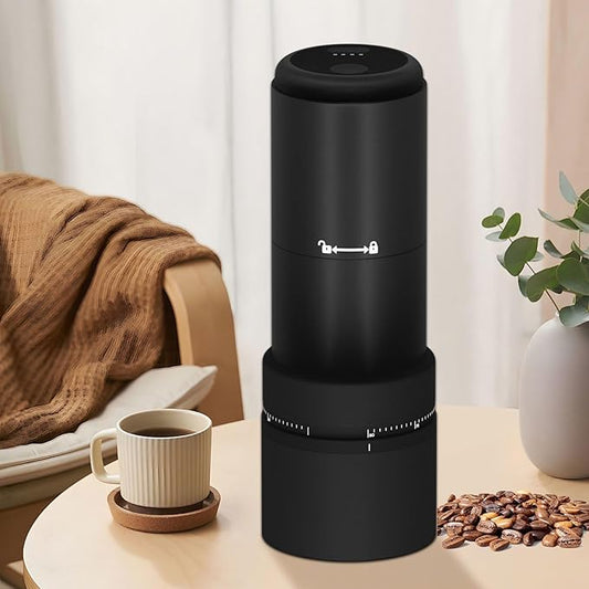 Portable Coffee Grinder, Rechargeable Cordless Conical Burr, Coffee Bean Grinder Electric with Stainless Steel Burrs, 80 Grind Settings, Espresso Grinder for Home Brewing & Travel Use