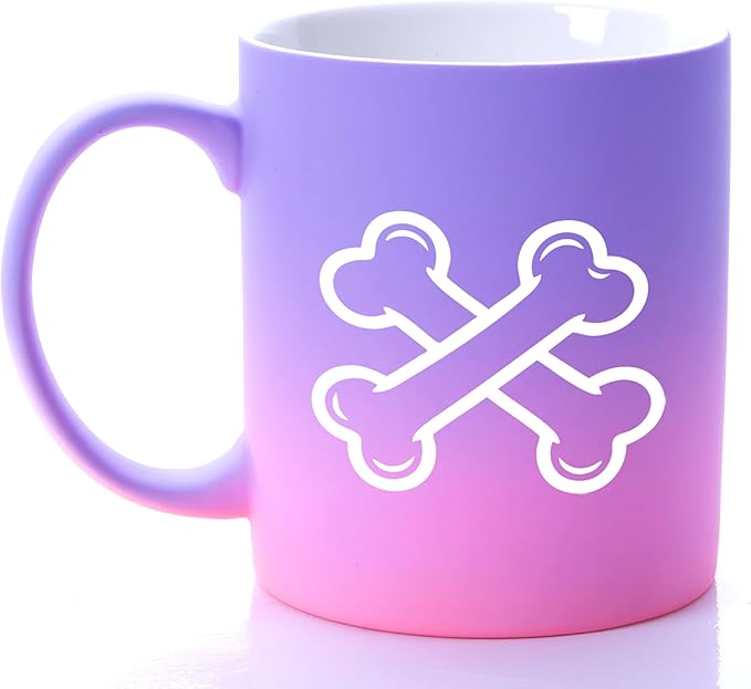 G MUGS Dog Bone Ceramic Coffee Mug - 13oz Tea Mug with Crossed Dog Bones Design, Cute Dog Lover Mug for Pet Owners, Gift for Women Men Sunset Glow Mug