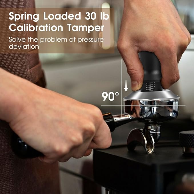 54mm Espresso Accessories Kit, Espresso Distribution Tool, Spring Loaded Calibrated Tamper and Dosing Funnel Set, Coffee Distributor Leveler Fits Breville 54 mm Machines and Portafilter