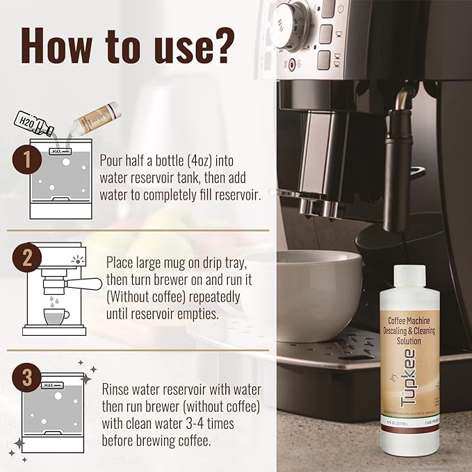 Descaler (2 Pack, 2 Uses Per Bottle) - Made in the USA - Universal Descaling Solution for Keurig, Nespresso, Delonghi and All Single Use Coffee and Espresso Machines