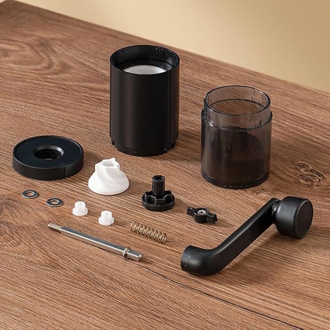 Adjustable electric portable coffee grinder for coffee beans and spices, compact and lightweight for fresh For grinding anywhere, anytime (black)
