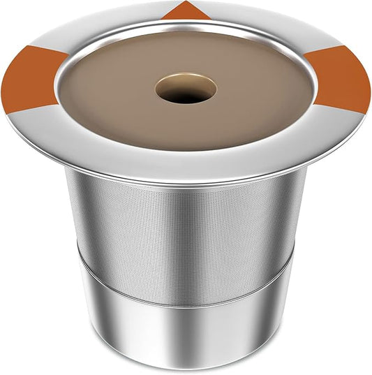 Reusable K Cups and Coffee Pods for Keurig: Stainless Steel K Cups Coffee Filters Compatible 1.0 & 2.0 Coffee Makers Machine (1Pack)