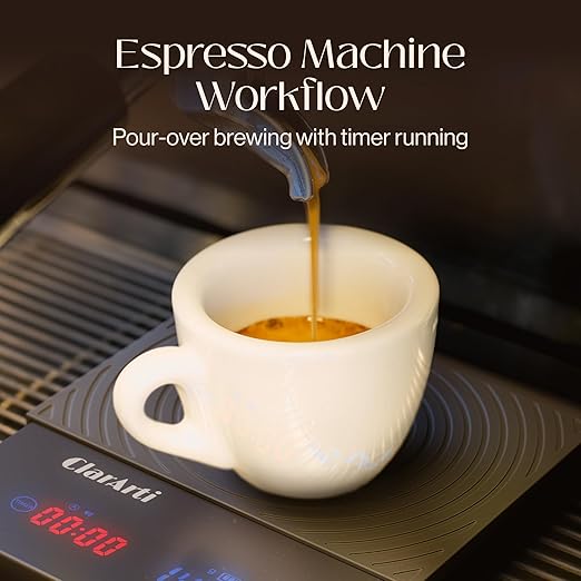Sensitive Coffee Scale with Timer – 2kg/0.1g High Accuracy Small Espresso Scale for Barista Tools - Waterproof, Pour Over, and Drip Coffee – Precision Espresso Scale with Timer