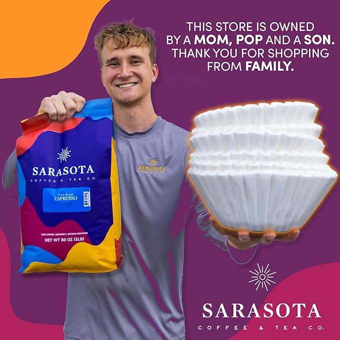 Extra Large Coffee Filters - (12.5” x 4.5” Inch) For 1.5 to 3 Gallon Commercial Machines - Premium Quality, Tall & Wide, No Ground Overflow - Restaurant & Cafe Use (250-Count Bulk Pack)