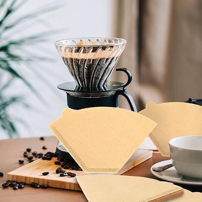 Coffee Filters #2, 500 Count Coffee Filters Natural Unbleached Disposable Coffee Filters 2 Filter Cone Paper for Coffee Makers