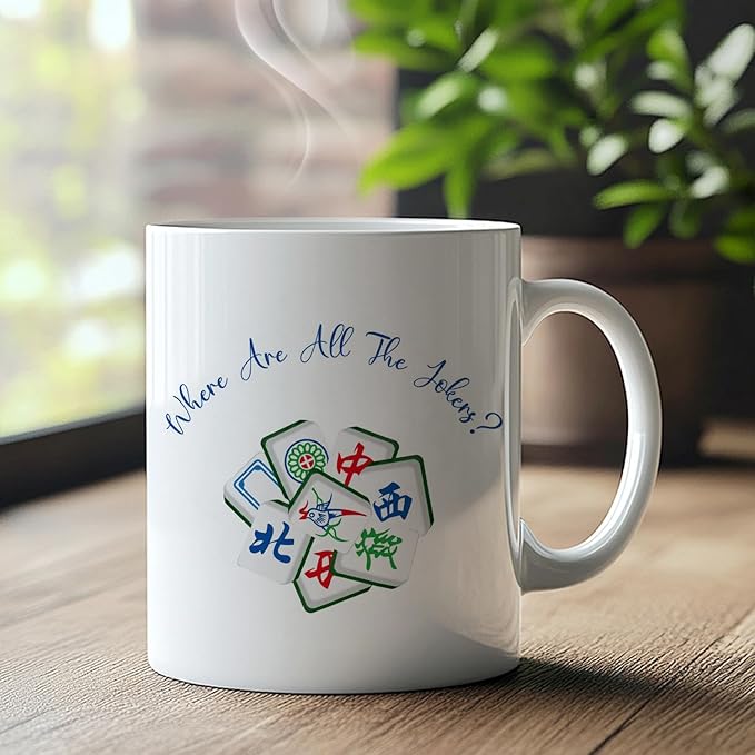 Chinese Mah Jong Tiles mug, Mahjong Player Gifts for women, Gifts for Mahjong Lovers Coffee Tea Mug 11 oz