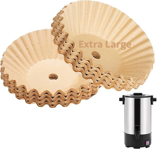 Large Coffee Filters Compatible with Sybo Commercial Coffee Maker, 120 Pcs Perforated Basket Filter Paper for Sybo 30 Cup