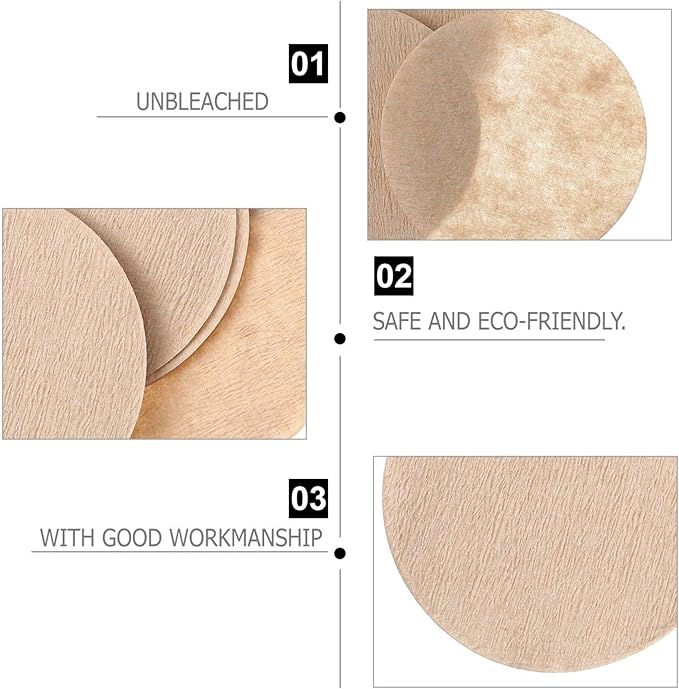 100 Count Unbleached Coffee Filters,Paper Filter Compatible With OXO Good Grips Coffee Maker ＆ Compact Cold Brew Coffee Maker