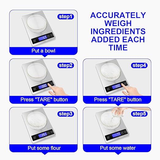 Ionsno 22lb Food Scale, Digital Kitchen Scale Weight Grams and oz for Weight Loss Cooking Baking, 1g/0.1oz Precision, Rechargeable and Waterproof, Stainless Steel and Tempered Glass, Gray Silver