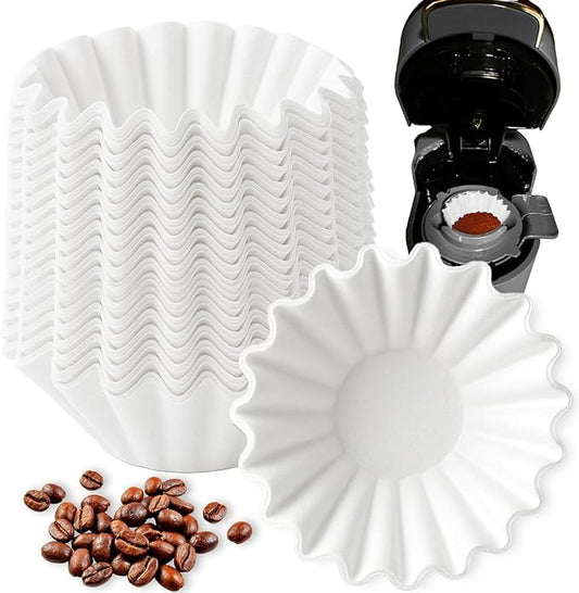 Palksky Disposable Coffee Filter for Ninja Coffee Maker PB051/PB041, 300Count Replacement Filters for Ninja Pod & Grounds Specialty Single-Serve Coffee Machine, White