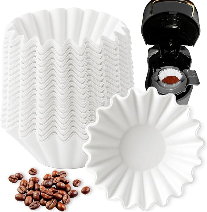 Palksky Disposable Coffee Filter for Ninja Coffee Maker PB051/PB041,150 Count Replacement Filters for Ninja Pod & Grounds Specialty Single-Serve Machine, White