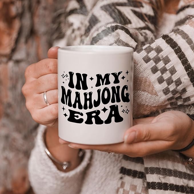 Mahjong Gifts Coffee Mug - Gifts for Mahjong Players Mug, Mahjong Gifts for Women Men, Mahjong Accessories and Gifts, in My Mahjong Era Ceramic Coffee Mug 11 oz