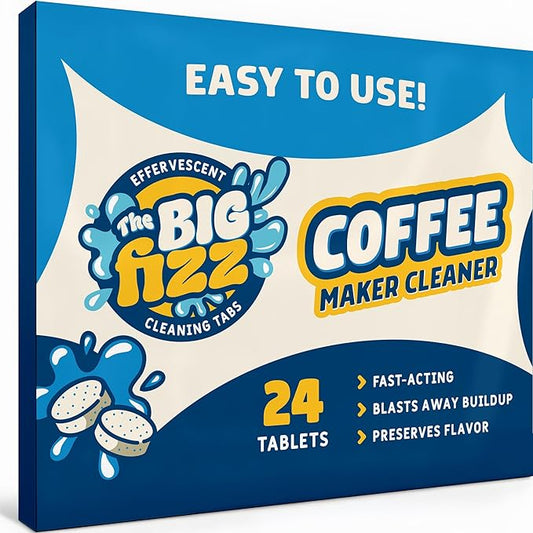 Coffee Maker Descaler - Easy to Use Coffee Machine Tablets Compatible with All Major Brands - Fast Acting Descaling Tablets Preserves Brew Flavor & Machine Longevity (24 Count)