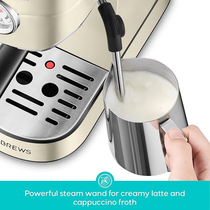 CASABREWS CM5418 Espresso Machine 20 Bar, Espresso Maker with Milk Frother Steam Wand, Stainless Steel Espresso Coffee Machine with 34oz Removable Water Tank, Gift for Mom or Dad, Gift for Him, Creamy