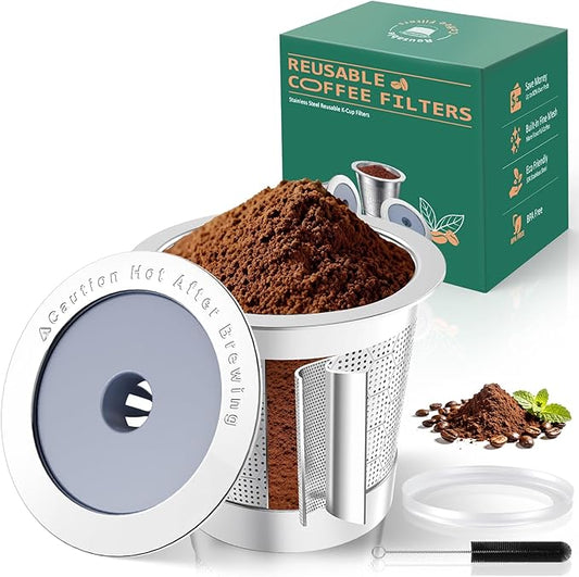 Reusable K Cups Coffee Pods for Keurig 1.0,Stainless Steel K Cups for Keurig,Kcup Refillable Coffee Pod with Double Layer Stainless Steel Coffee Filter for Richer Coffee(1 Pack)