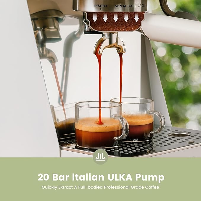 (2026 Upgrade) Gevi Commercial Espresso Machine 20Bar with Smart OPV Coffee Makers, Milk Frother & 58mm Portafilter, Dual Display Stainless Steel Cappuccino Maker for Home, Great Gift