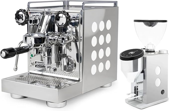 Rocket Espresso Appartamento Espresso Machine and Faustino 3.1 Grinder Bundle (White)