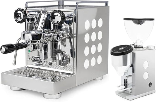 Rocket Espresso Appartamento Espresso Machine and Faustino 3.1 Grinder Bundle (White)