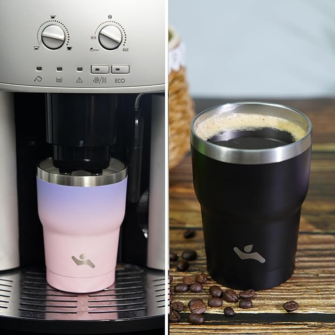 10 oz Tumbler with Handle and 2 Straw 2 Lid, Insulated Water Bottle Stainless Steel Vacuum Cup Reusable Travel Mug, Lavender Green