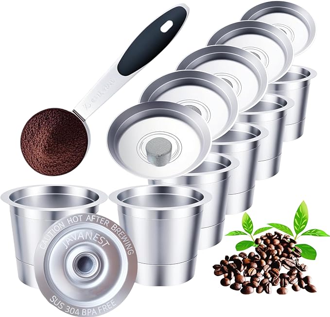6 Pack Reusable K Cups for Keurig 1.0, Stainless Steel Reusable Coffee Pods for Keurig, Keurig Reusable Pods, Refillable Coffee Filter, Eco-Friendly, BPA-Free (6 * new for Keurig 1.0)